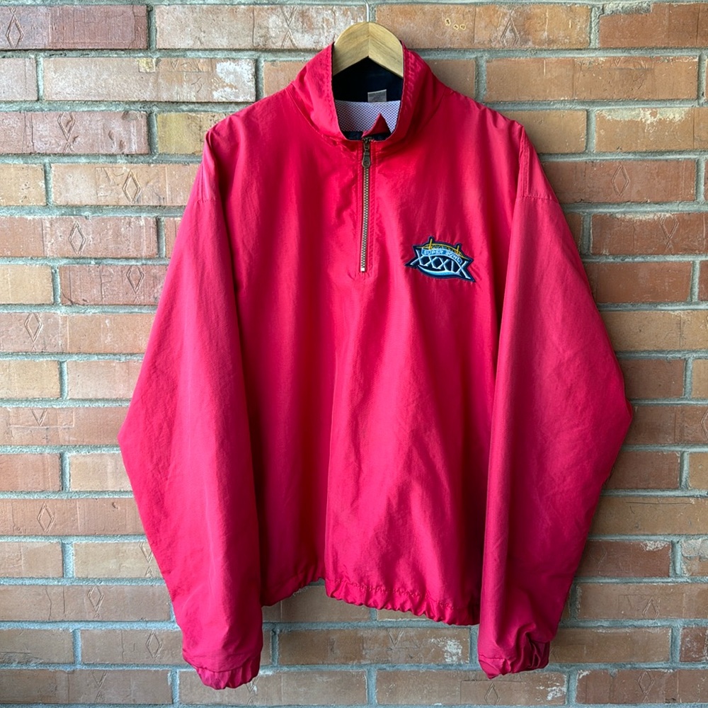 Vintage Superbowl Budweiser Windbreaker Pullover Jacket / XL